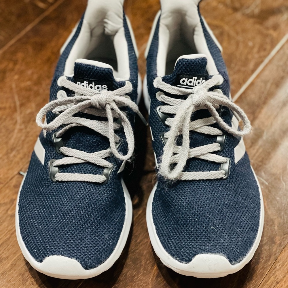 Men’s Adidas Cloudfoam athletic shoes.  Navy/Grey. NEVER WORN